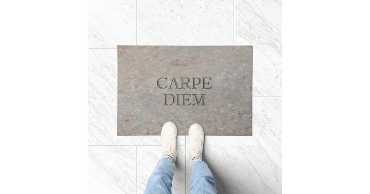Carpe Diem Stone doormat Zazzle