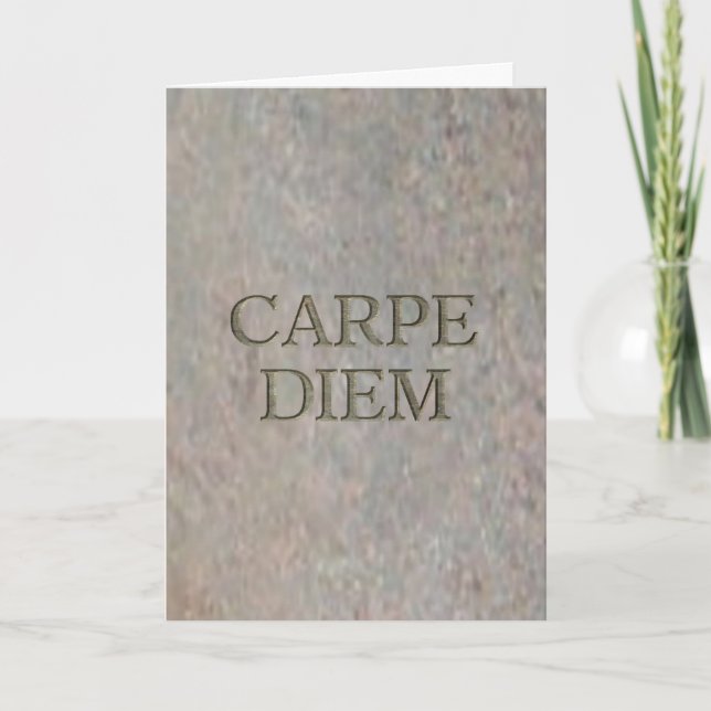 Carpe Diem Stone greeting card (Front)