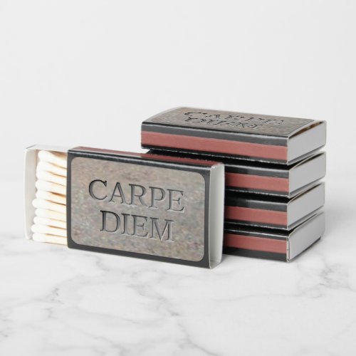 Carpe Diem Stone matchboxes