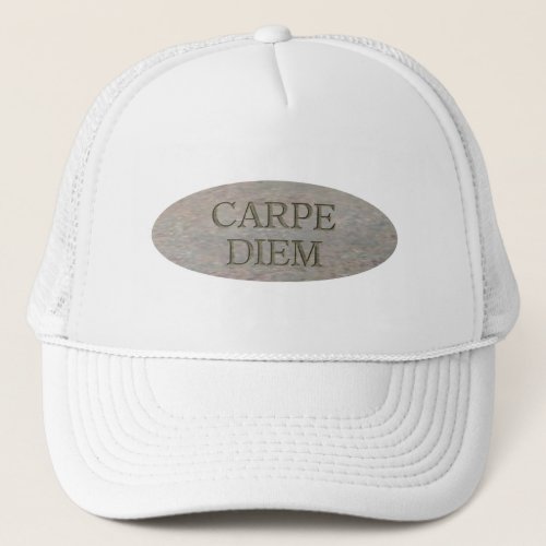 Carpe Diem Stone trucker hat