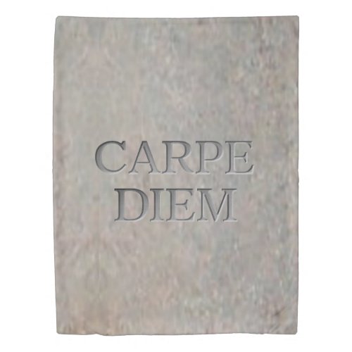 Carpe Diem Stone twin duvet cover