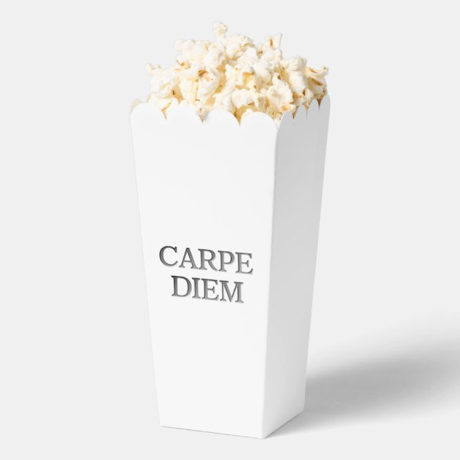 Carpe Diem Stone white popcorn boxes (Popped)