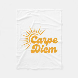 Carpe Diem Sunrise Premium Fleece Blanket
