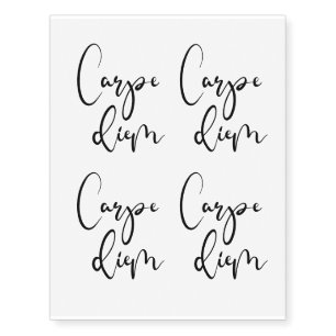 Carpe Diem Temporary Tattoos