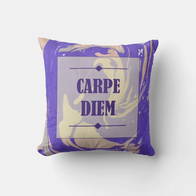 CARPE DIEM THROW PILLOW (Front)