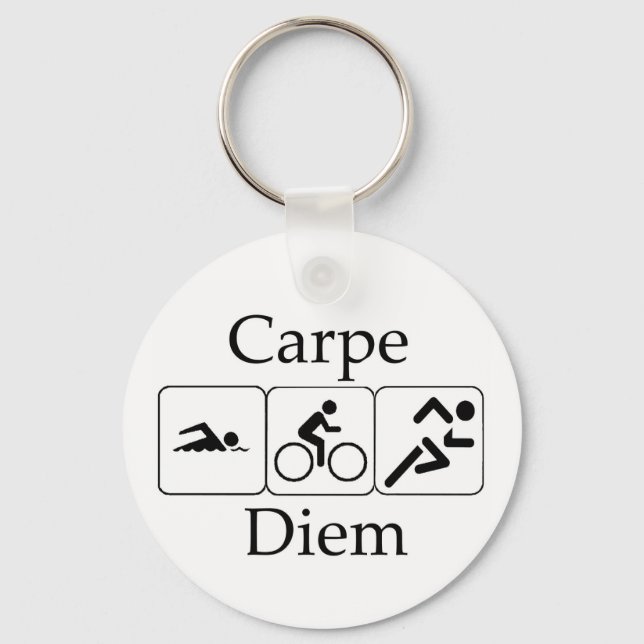 Carpe Diem Triathilon Keychain (Front)