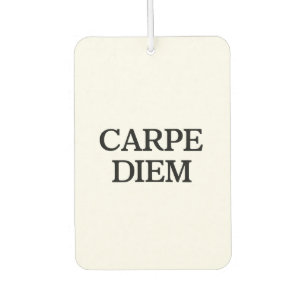 Carpe Diem white car air freshener