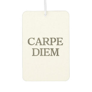 Carpe Diem white car air freshener