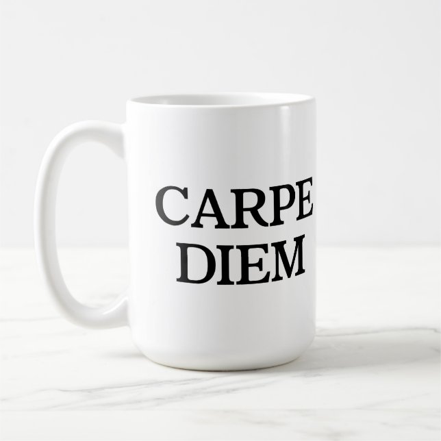 Carpe Diem white mug (Left)