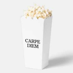 Carpe Diem white popcorn boxes