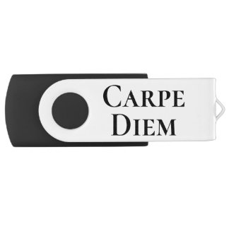 CARPE DIEM White Swivel Flash Drive