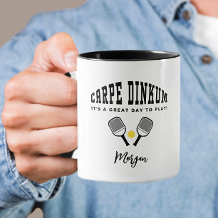 Carpe Dinkum Pickleball Custom Name Quote Cool Fun Mug