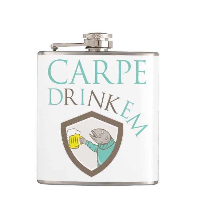 Carpe Drinkem Flask (Front)