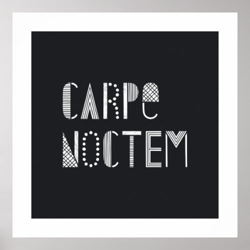 Carpe Noctem Art Print _ Black