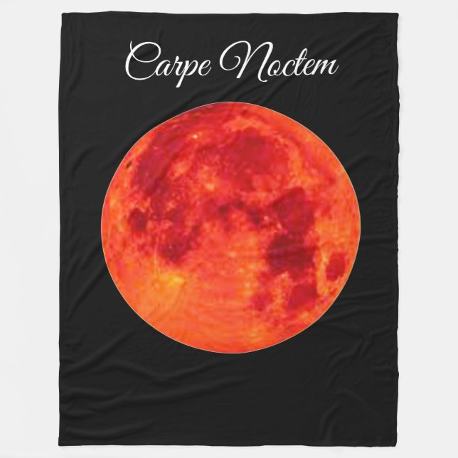 Carpe Noctem Large Fleece Blanket (Front)