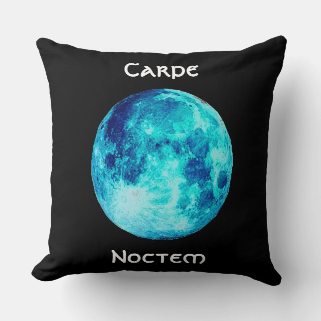Carpe Noctem Throw Pillow (Front)