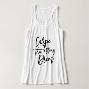 Graphic Motivational Quotes on Womens Black Racerback Tank Tops