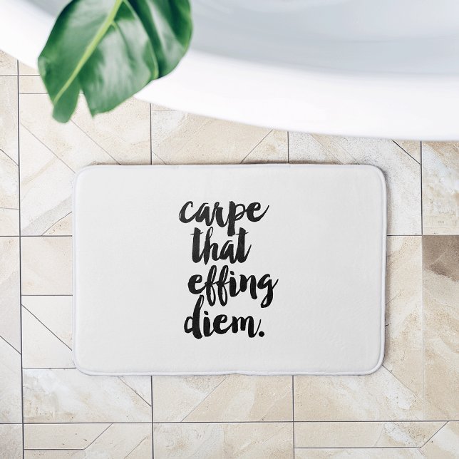 Carpe That Effing Diem Quote Bath Mat (Creator Uploaded)