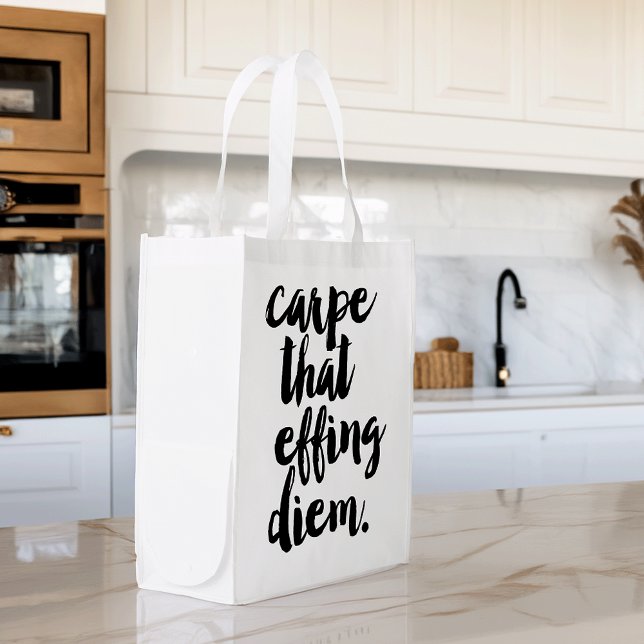 Carpe That Effing Diem Reusable Grocery Bag (Creator Uploaded)
