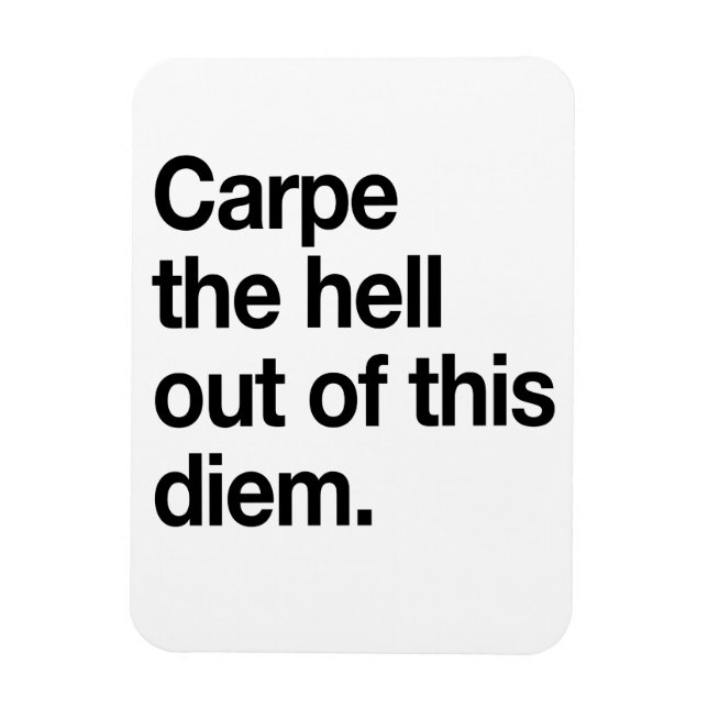 Carpe the Hell Out of This Diem Magnet (Vertical)