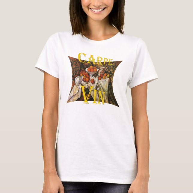 Carpe Vin Vino Wine Zinfandel Tiki Bar Enoteca T-Shirt (Front)