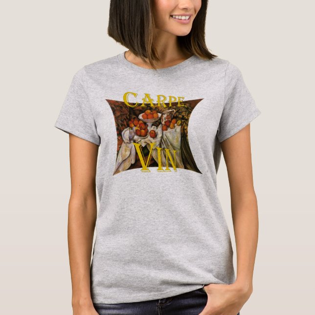 Carpe Vin Vino Wine Zinfandel Tiki Bar Enoteca T-Shirt (Front)