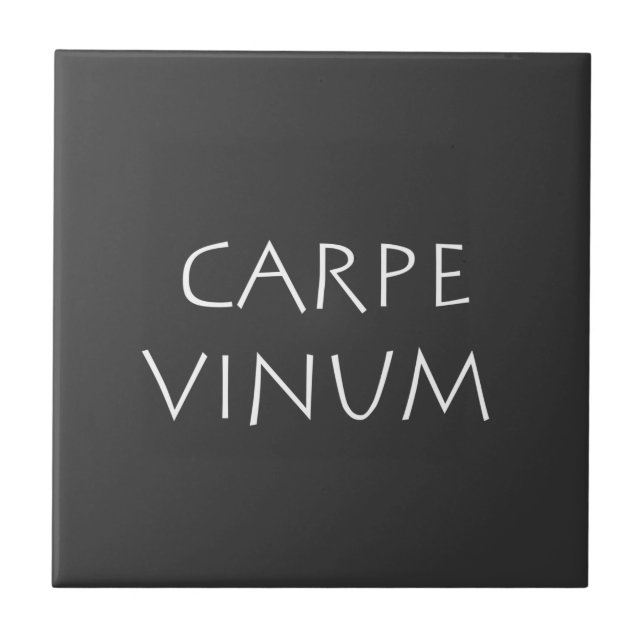 Carpe vinum ceramic tile (Front)