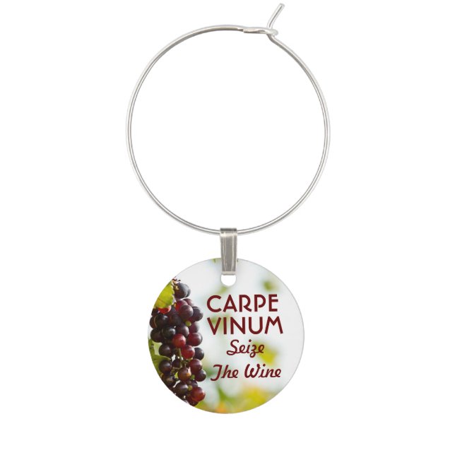 Carpe Vinum Seize The Wine Wine Charm (Front)