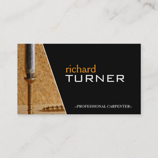 Customizable Carpenter and Flooring Business Cards
