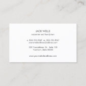 Carpenter and Handyman Plywood Carpentry Business Card (Back)