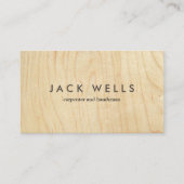 Carpenter and Handyman Plywood Carpentry Business Card (Front)