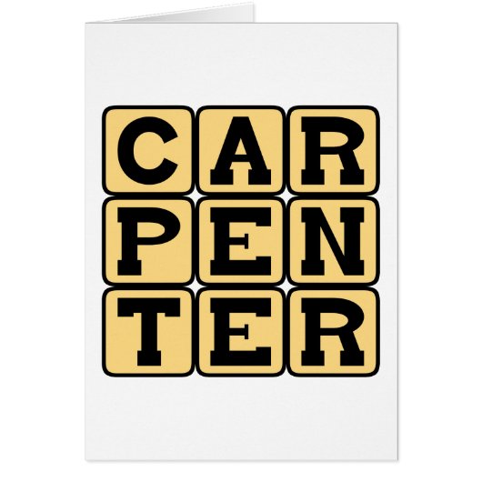 Carpenter, Building Career Cards (Front)