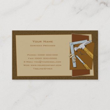 Carpenter Business Card by pixelholicBC at Zazzle