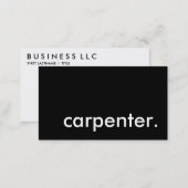 carpenter. business card (Front/Back)