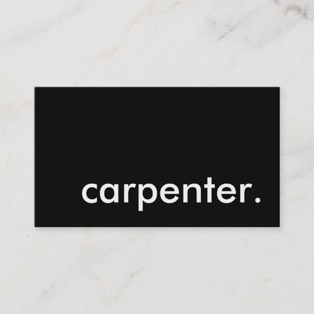 carpenter. business card (Front)