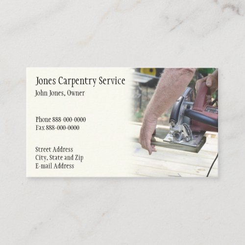 Carpenter Business Card
