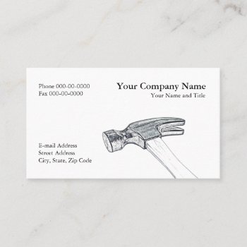 Carpenter Business Card by BusinessCardsCards at Zazzle