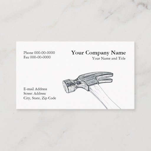 Customizable Carpenter Business card