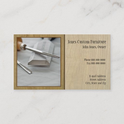 Customizable Carpenter Business Card