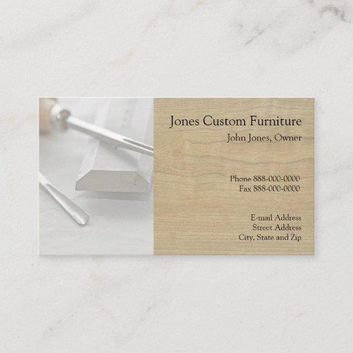 Customizable Carpenter Business Card