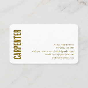 CARPENTER Business card editable