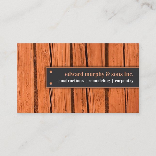 Carpenter Business Card Template (Front)