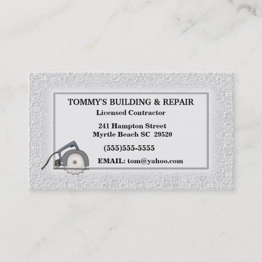 Customizable Carpenter Business Cards