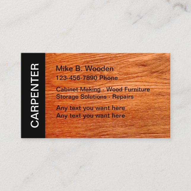 Carpenter Business Cards (Front)