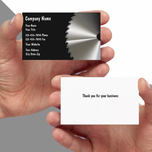 Customizable Carpenter Business Cards