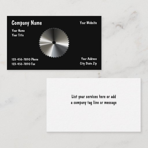 Customizable Carpenter Business Cards