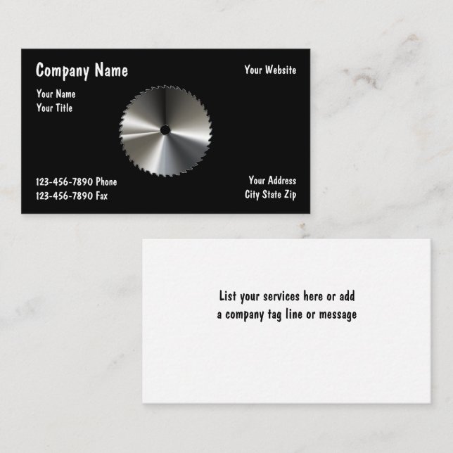 Carpenter Business Cards (Front/Back)