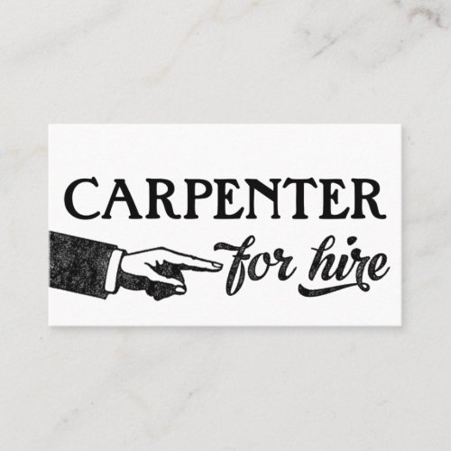 Carpenter Business Cards _ Cool Vintage