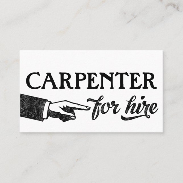 Carpenter Business Cards - Cool Vintage (Front)