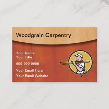 Carpenter Carpentry Business Card by Luckyturtle at Zazzle